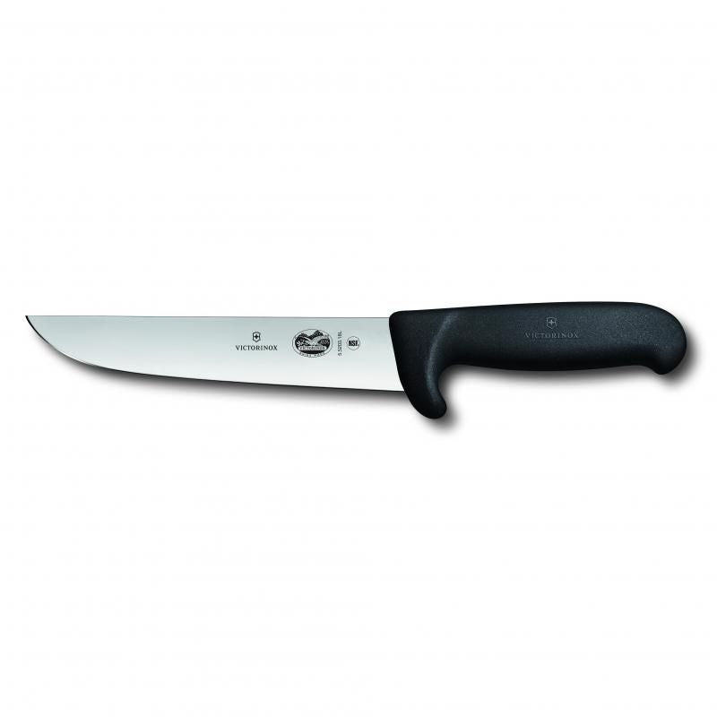 Victorinox Butchers Knife Safety Nose Black Fibrox 18cm | Black