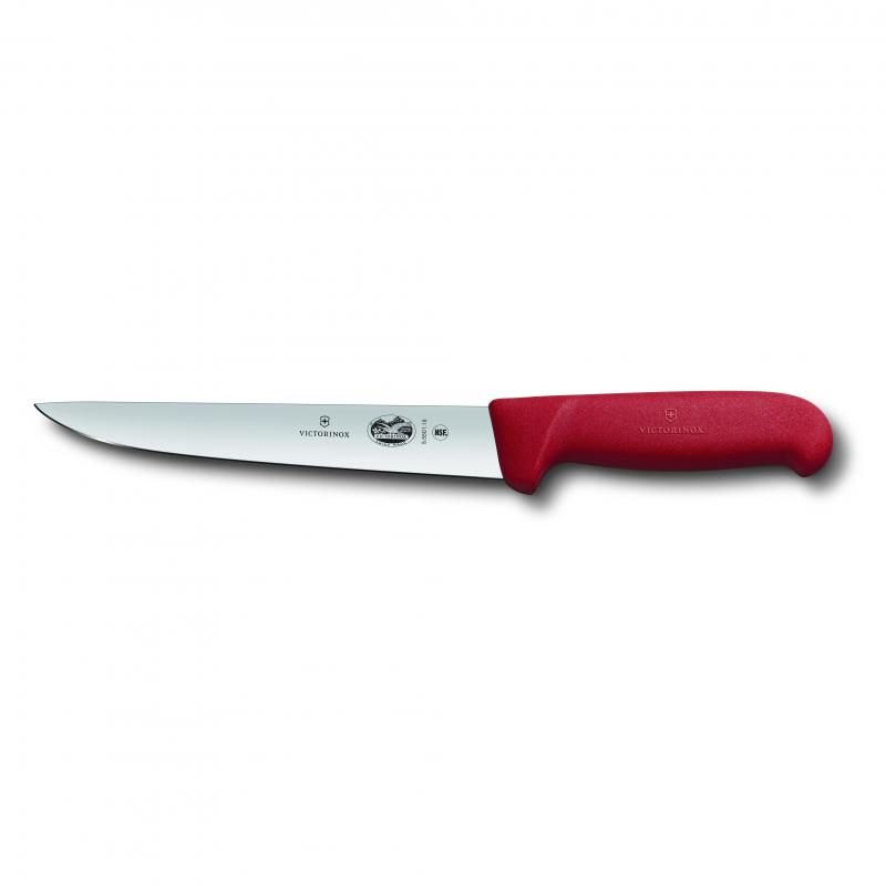 Victorinox Sticking Knife Straight Back Blade Fibrox 20cm | Red
