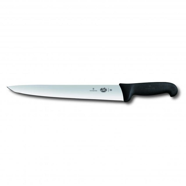 Victorinox 30cm cutlet knife with thin, strong blade and ergonomic non-slip handle, perfect for effortless meat cutting.