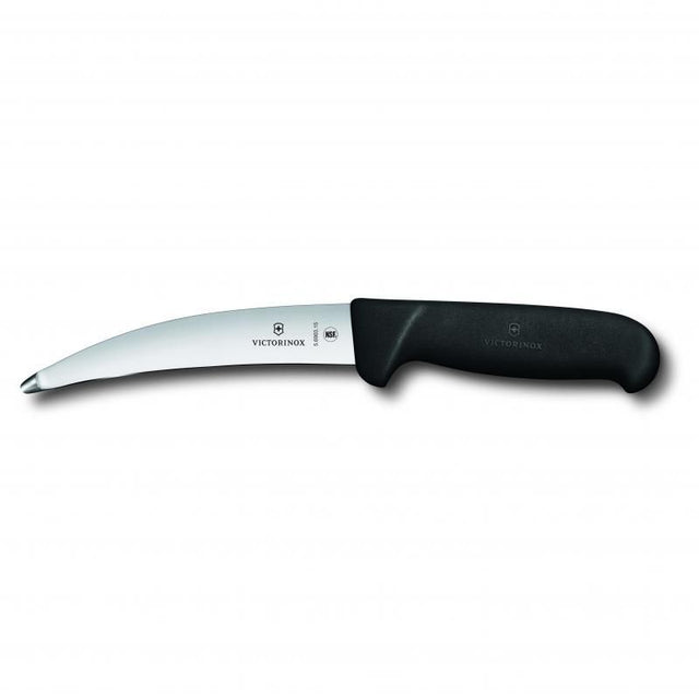 Victorinox Gutting and Tripe Knife with thick bulb tip, ergonomic handle, and sharp blade for game processing and cleaning.