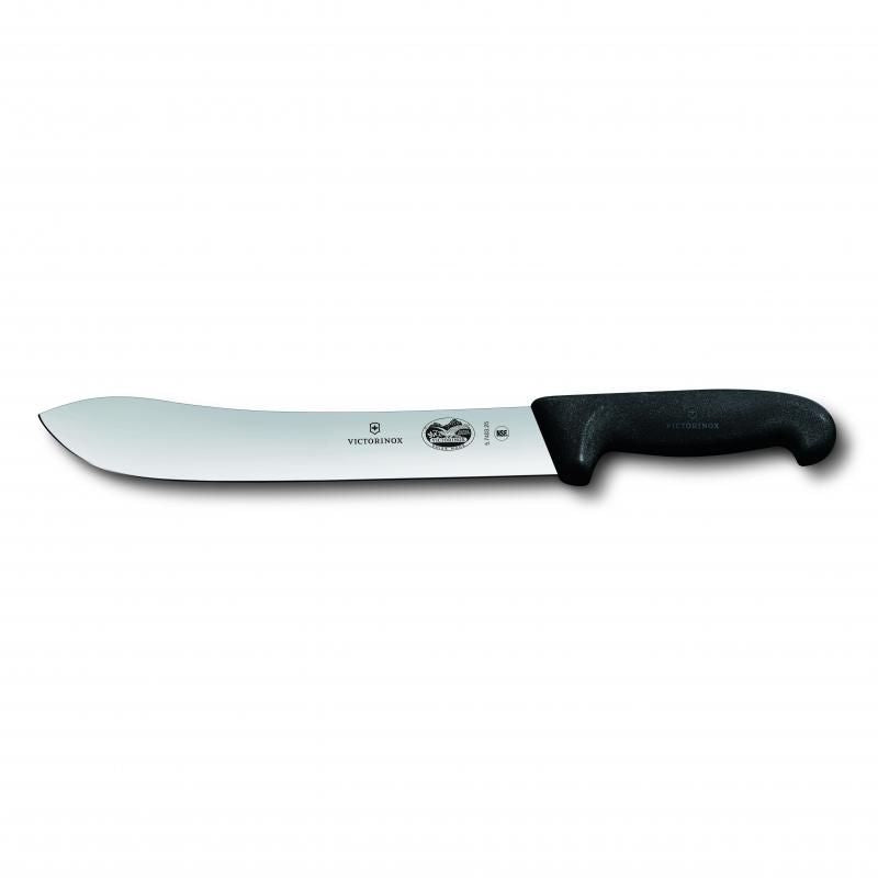 Victorinox Butchers Knife Wide Tip Blade Fibrox 31cm | Black