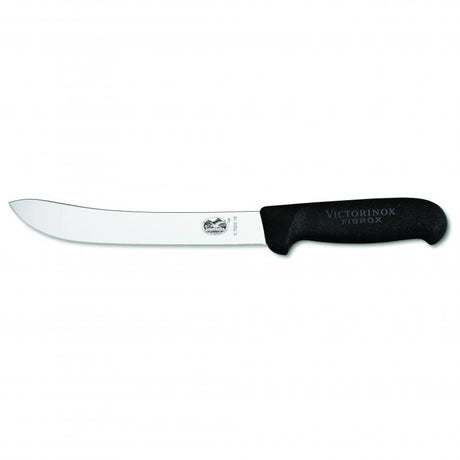 Victorinox 18cm Butchers Knife with ergonomic Fibrox handle and heavy stiff blade for precision meat processing.