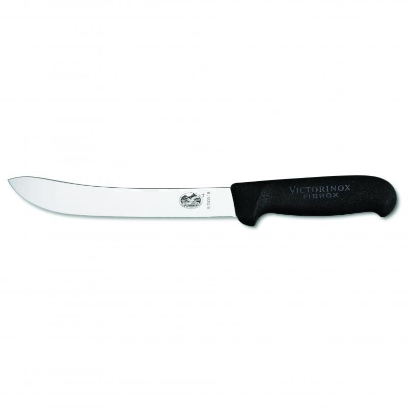 Victorinox Butchers Knife Safety Nose Heavy Stiff Blade Fibrox | 18cm