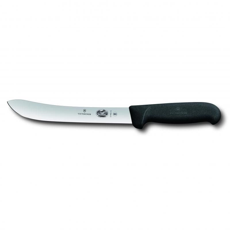 Victorinox Butchers Knife Heavy Stiff Blade Fibrox 20cm | Black