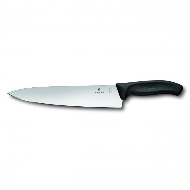 Victorinox Cooks-Carving Knife 25cm, Wide Blade, Classic, Black, Gift Pack