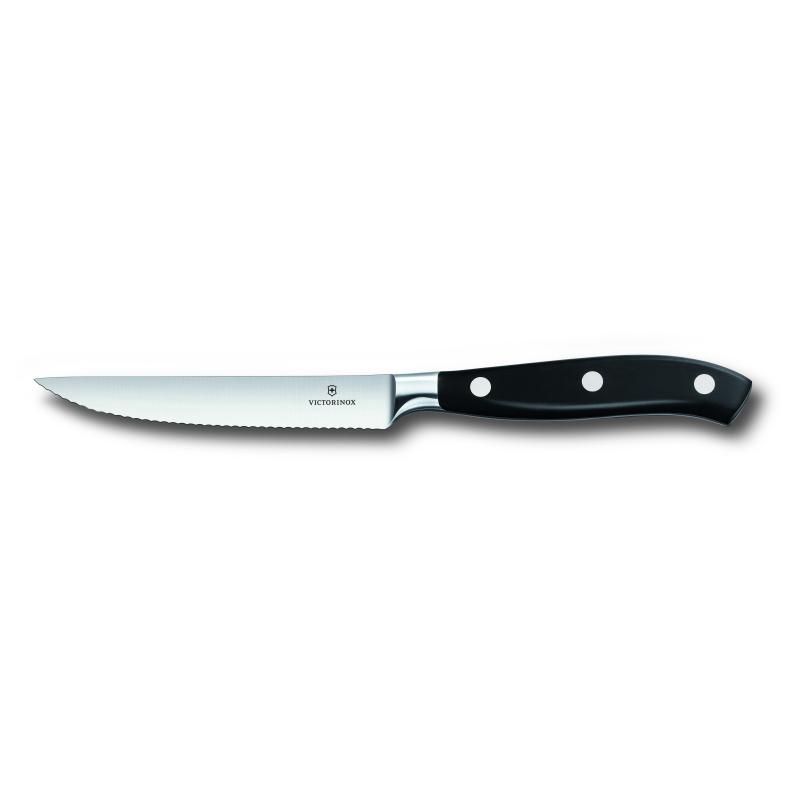 Victorinox Forged Steak Knife, 12cm, Wavy Edge, Gift Boxed