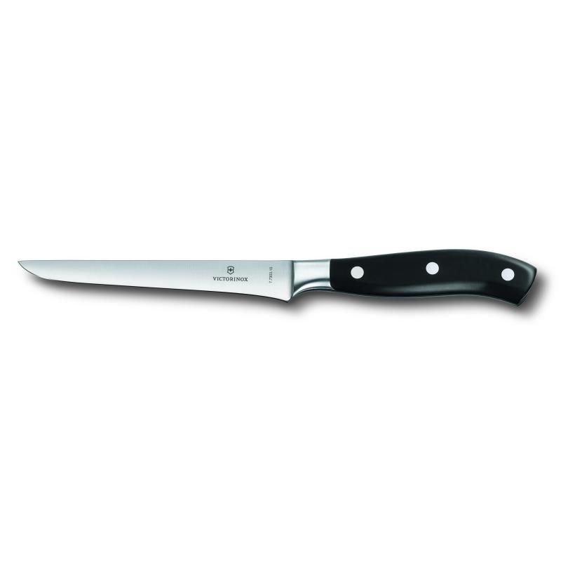 Victorinox 15 cm boning knife in gift box, featuring a sharp stainless steel blade and ergonomic handle for precise cuts.