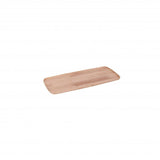 Peer Sorensen rectangular rubberwood serving board, 50x22cm, with rim for secure food placement and natural antibacterial properties.