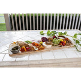 Peer Sorensen rectangular serving board, 75x24cm, made of antibacterial rubberwood with a secure rim for serving food.