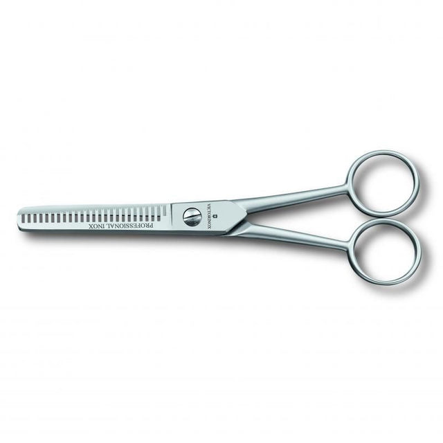 Victorinox 16cm thinning scissors with stainless steel, featuring sharp teeth for smooth, effortless hair cutting.