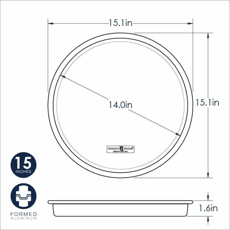 Nordic Ware Naturals® 14" Deep Dish Pizza Pan for perfect homemade pizzas with durable aluminum construction.