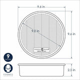 Nordic Ware 9" Prism Round Layer Cake Pan with embossed design for easy release and even baking, perfect for layer cakes.