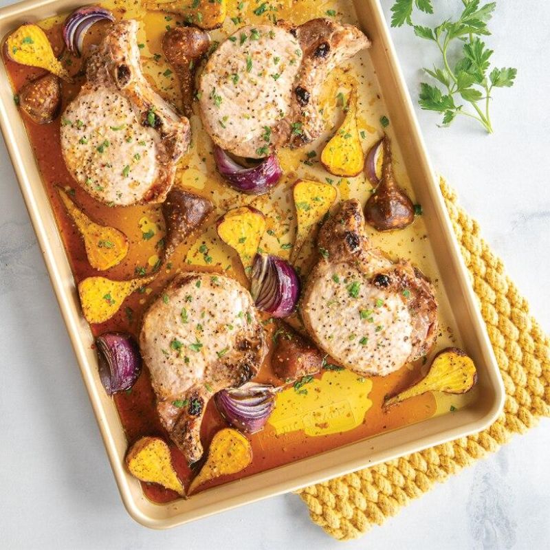 Nordic Ware Naturals Nonstick Half Sheet Pan in aluminum, 12.9" x 17.9", with durable nonstick coating for effortless baking.