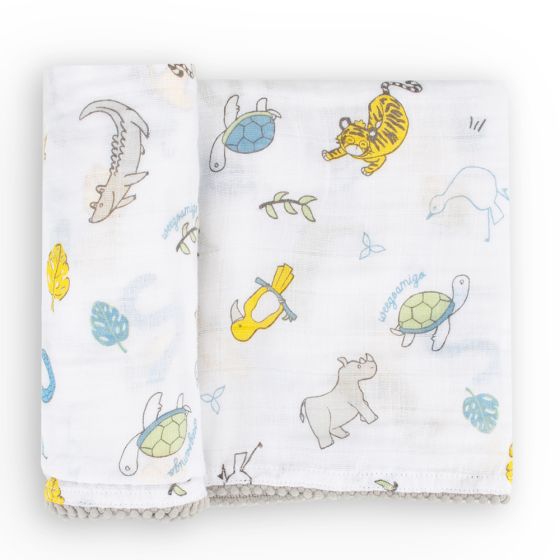 Weegoamigo Muslin Wrap - Painted Jungle - Weegoamigo