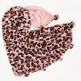 Weegoamigo Plush Pom Pom Blanket - Leopard Pink - Weegoamigo
