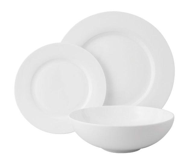 Wilkie Rim 12-piece Dinner Set in Fine Bone China, showcasing elegance and practicality for dining and entertaining.