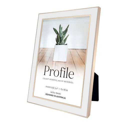 Eternal White/Rose Gold Metal Photo Frame