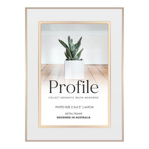 Eternal White/Rose Gold Metal Photo Frame