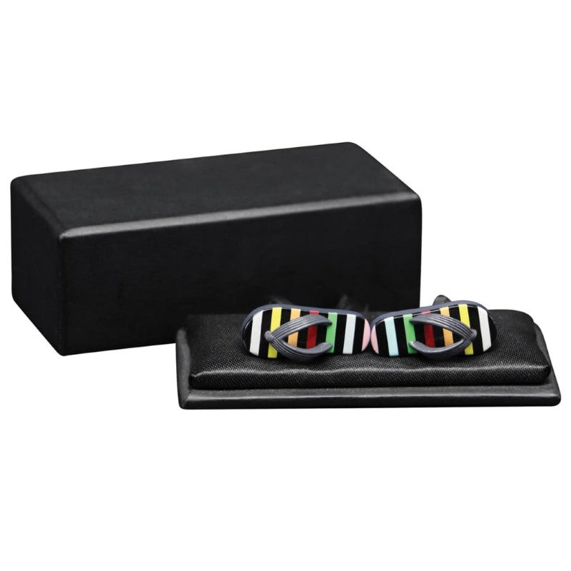 GDESIGN 019 MULTI STRIPE FLIP FLOP CUFFLINKS
