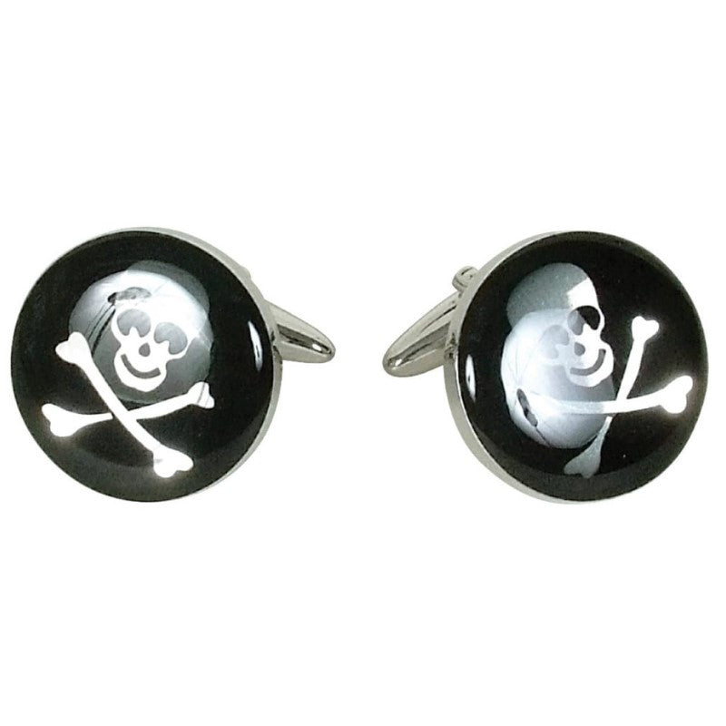 GDESIGN 1852 SKULL XBONES CUFFLINK BLACK