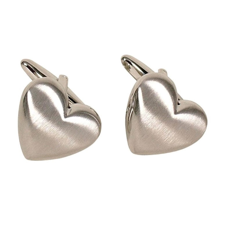 GDESIGN 605 HEART CUFFLINK BRUSHED