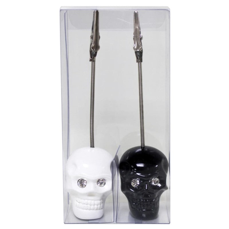 GDESIGN CERAMIC MEMO HOLDER WHT-BLK(2PCE PACK)