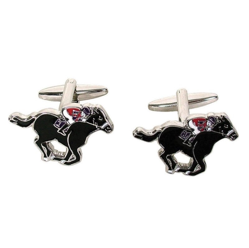GDESIGN HORSE JOCKEY CUFFLINKS BLACK
