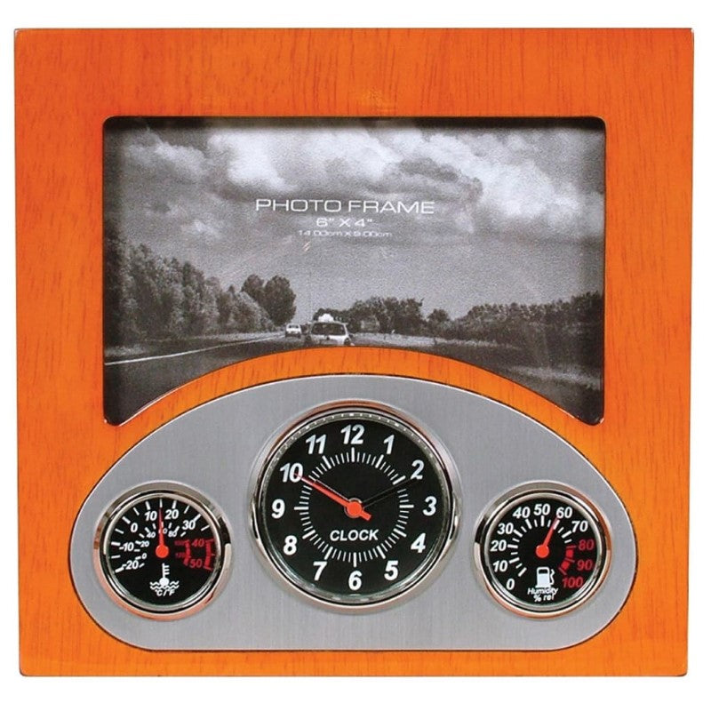 GDESIGN RETRO DASHBOARD CLOCK FRAME CHERRYWOOD