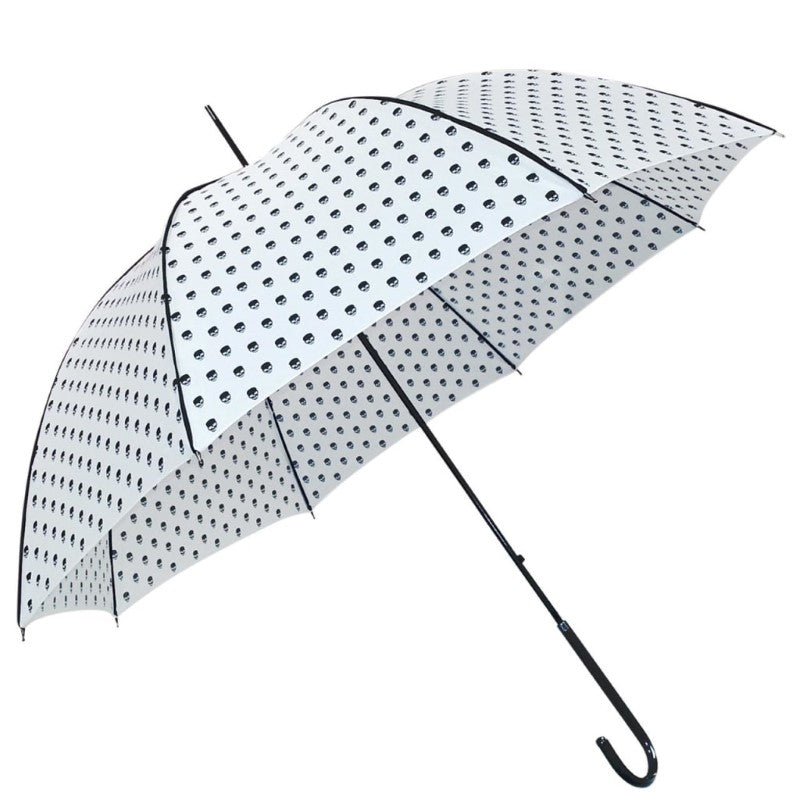 GDESIGN WHITE UMBRELLA BLACK SKULL PRINT