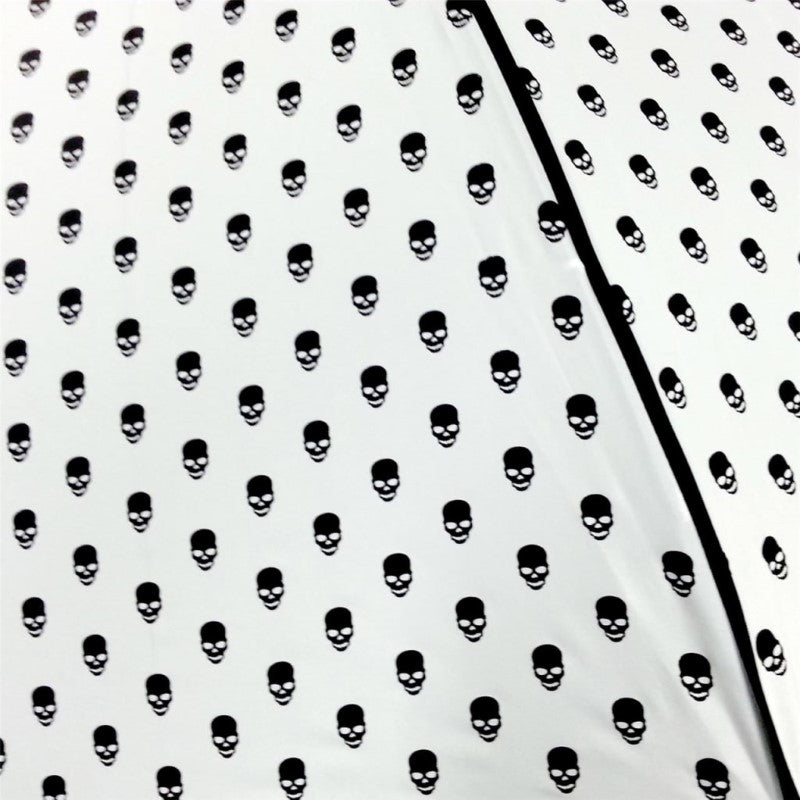 GDESIGN WHITE UMBRELLA BLACK SKULL PRINT