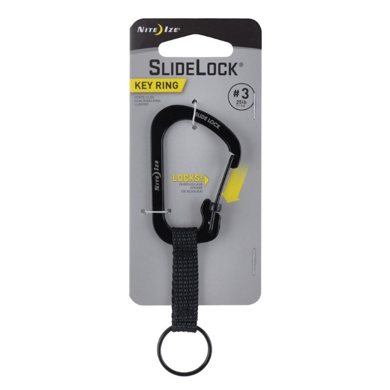 NITE IZE SLIDELOCK KEYRING - BLACK