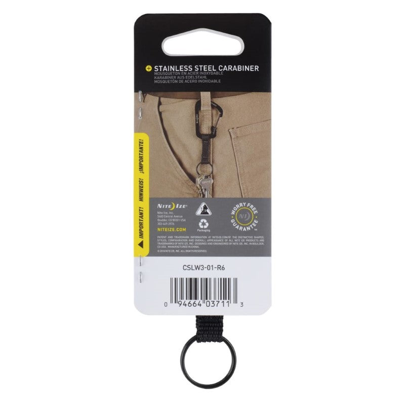 NITE IZE SLIDELOCK KEYRING - BLACK