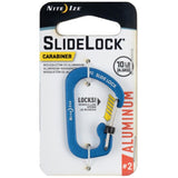 NITE IZE SLIDELOCK CARABINER ALUMINUM #2 - BLUE