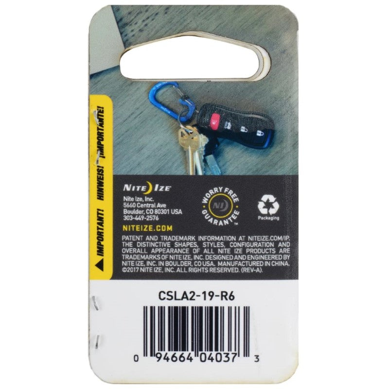 NITE IZE SLIDELOCK CARABINER ALUMINUM #2 - ORANGE