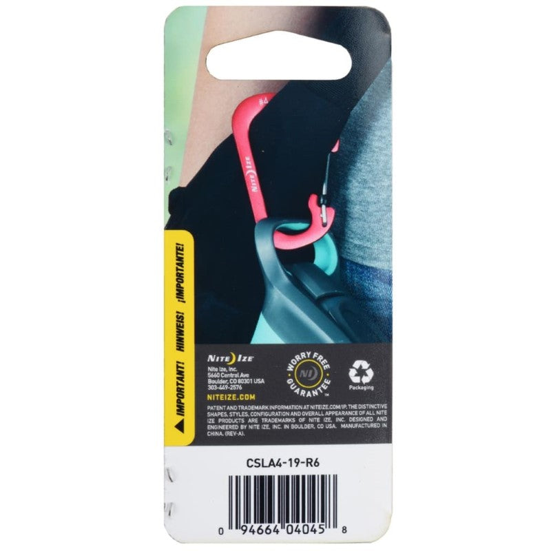 NITE IZE SLIDELOCK CARABINER ALUMINUM #4 - ORANGE