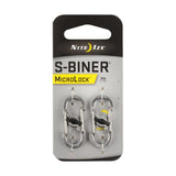 NITE IZE S-BINER MICROLOCK STAINLESS STEEL 2PK
