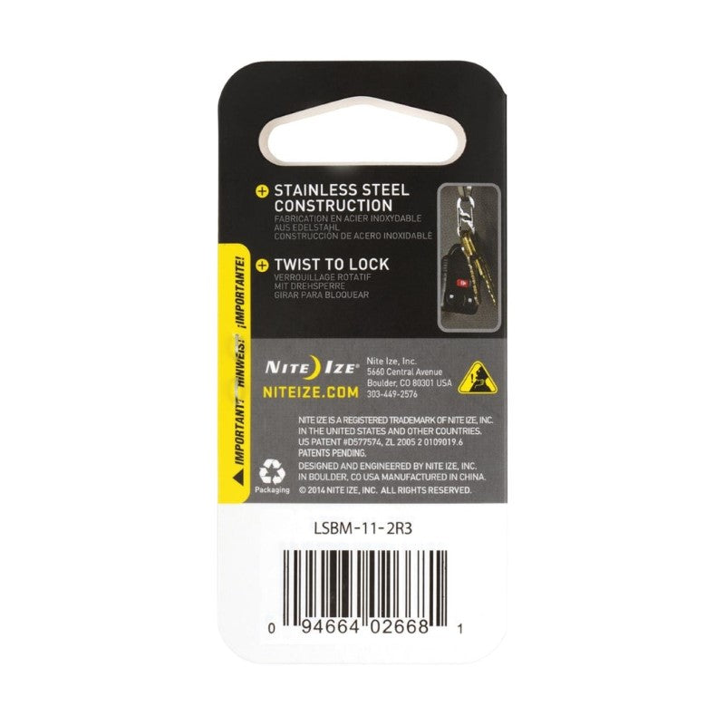 NITE IZE S-BINER MICROLOCK STAINLESS STEEL 2PK
