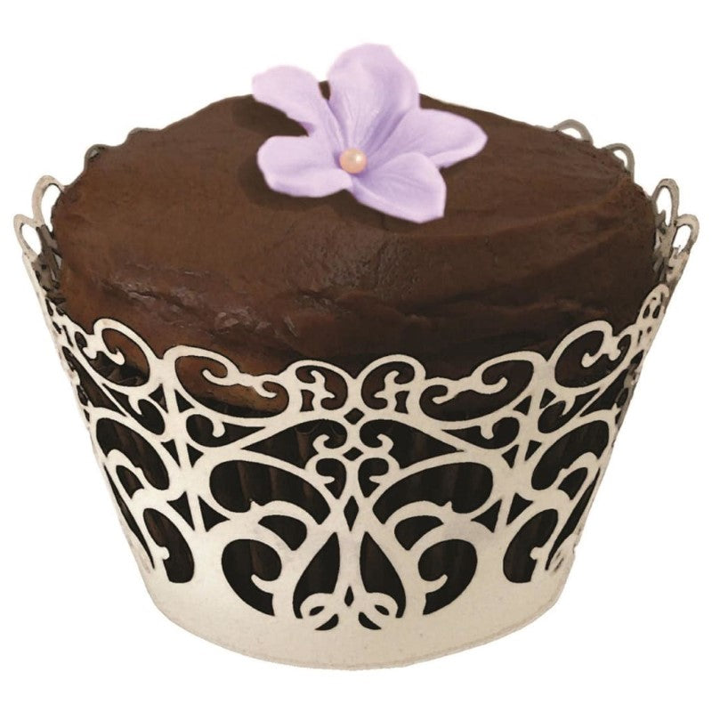 CUP CAKE CREATION FRENCH LACE CUPCAKE WRAP 6PC