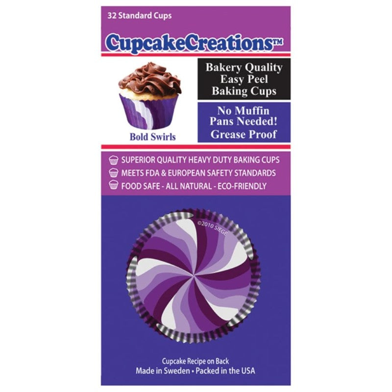 CUP CAKE CREATION PURPLE SWIRL CUPCAKE 32PCS