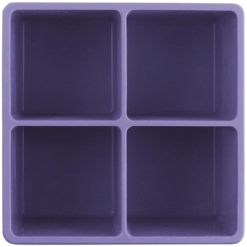 XL CUBE SILICONE ICE TRAY PURPLE 2PK