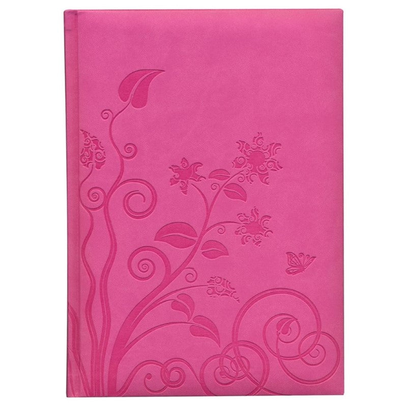 ORGANIC FLOWERS LARGE NOTEBOOK PINK