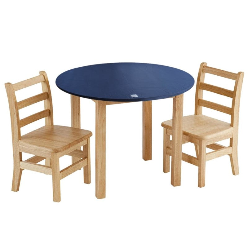 SILLY BILLYZ ART TABLECLOTH NAVY ROUND 120CM FITTED