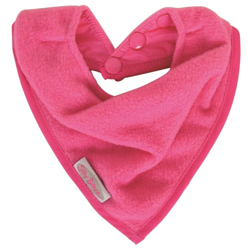 SILLY BILLYZ FLEECE BANDANA BIB CERISE