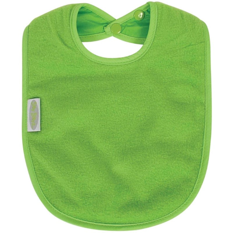 SILLY BILLYZ FLEECE PLAIN LARGE BIB LIME