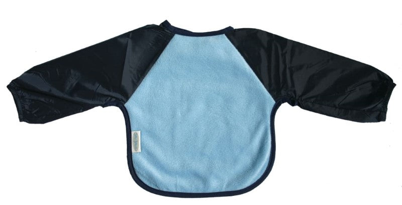 SILLY BILLYZ FLEECE SMALL L/S BIB SKY BLUE/NAVY