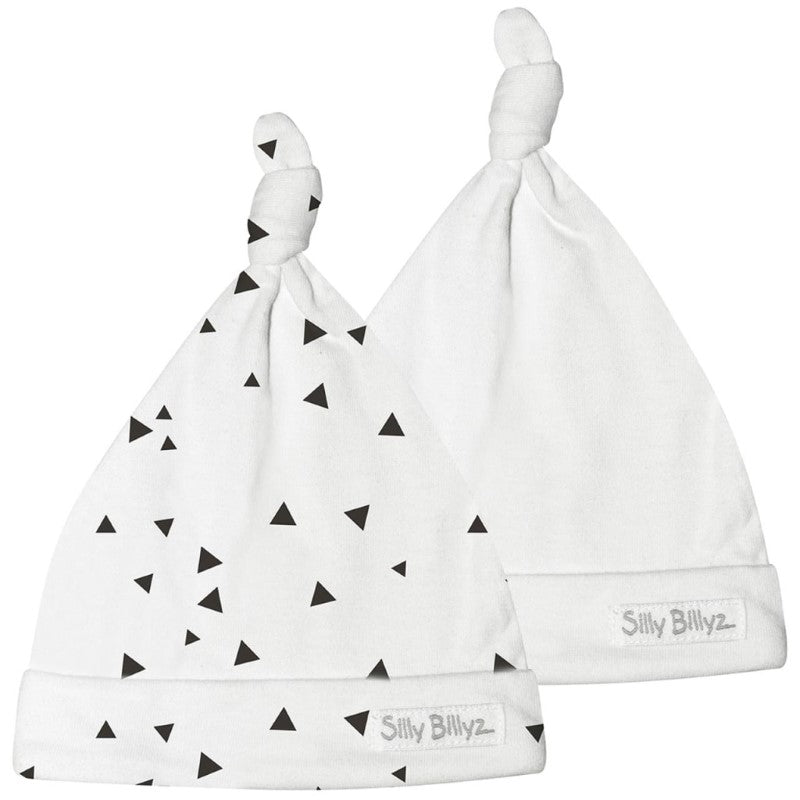SILLY BILLYZ GUMNUT BABYHAT 2PK TRIANGLES