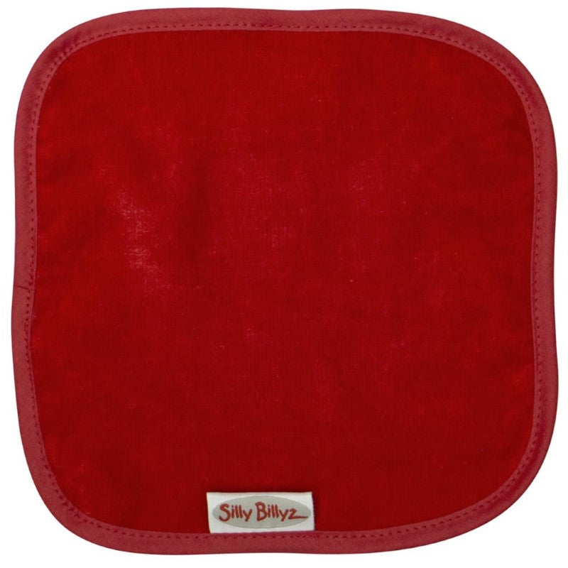 SILLY BILLYZ TOWEL FACE CLOTH RED