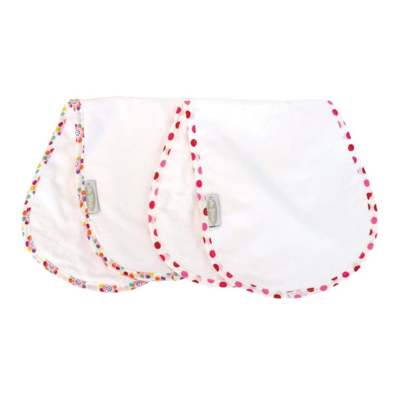 SILLY BILLYZ TOWEL SHOULDER BIB 2PK PANSY/SPOT