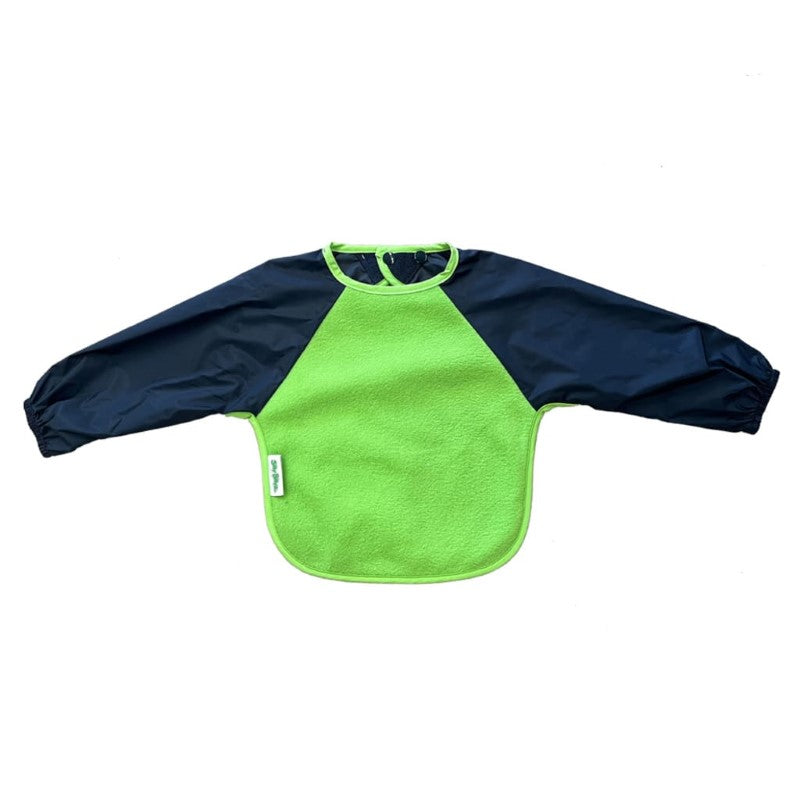 SILLY BILLYZ FLEECE SMALL L/S BIB LIME/NAVY