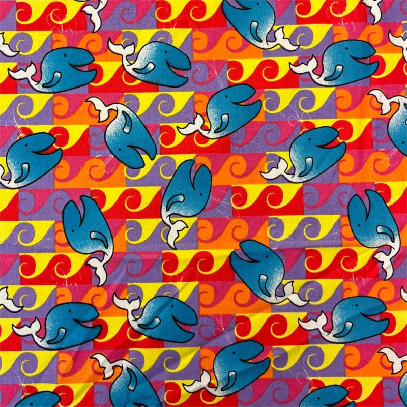 SILLY BILLYZ TABLECLOTH 120CM ROUND WHALE